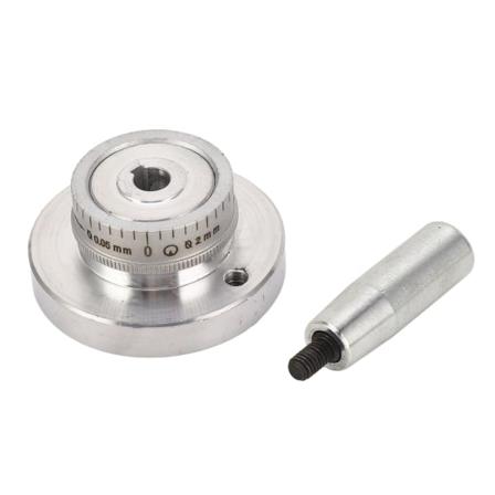 1kpl 58mm työstökoneen käsipyörä kahvalla alumiiniseoksesta valmistettu käsipyörän vaihto 0618 CJ18A 7x12 7x14-hopea