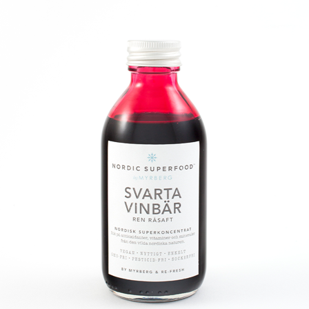 Nordic Superfood by Myrberg Rawjuice Koncentrat Svarta Vinbär 195 ml