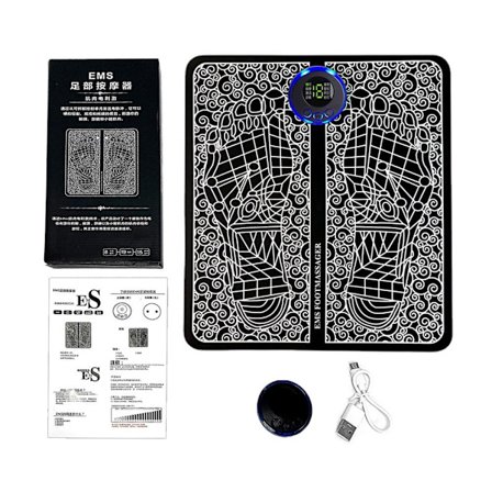 Elektrisk EMS Fodmassage Pad Fødder Akupunktur Stimulator Massage