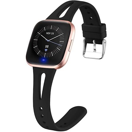 3 Tynde Urremme, Kompatibel med Fitbit Versa 2 Remme/Fitbit Versa/Fitbit Versa Lite/SE, Silikon Udskiftningsremme til Smartwatch