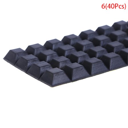 40st fyrkantiga gummifötter självhäftande stötfångare Dörr Buffer Stop