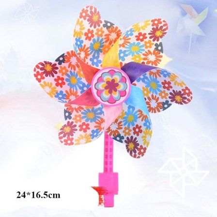 Barn Cykel Väderkvarn Tecknad Färgglad Pinwheel 8 8