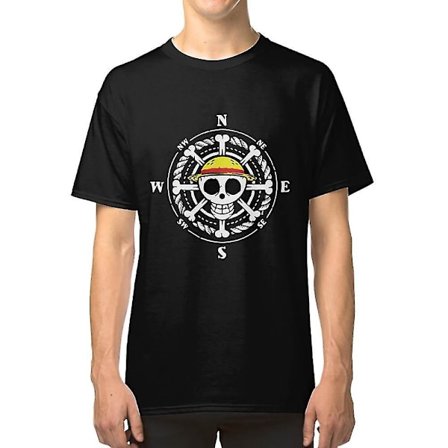 One Piece Jolly Roger Compass T-shirt