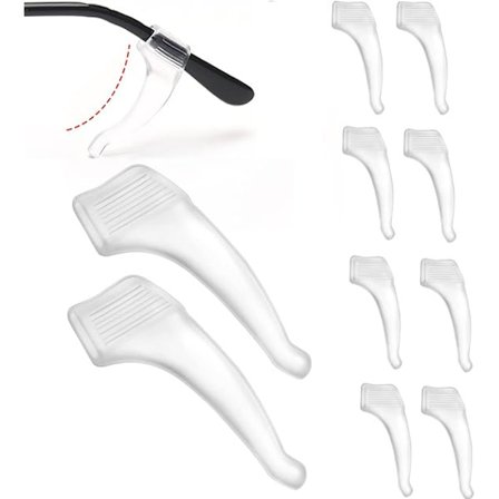 Par, Transparent Brilleholder Sklisikre Brillestopper Øregrep Feste Brilletilbehør Silikon Briller Ørekroker Sklisikre Ermer