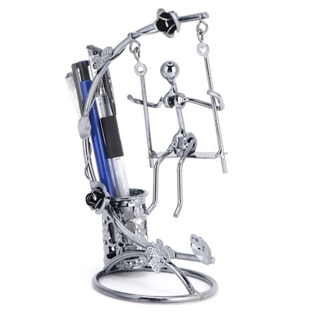 Taottu rauta keinu kynäteline Alkuperäisyys Koti Pöytäkoriste Yrityslahjoille Mies