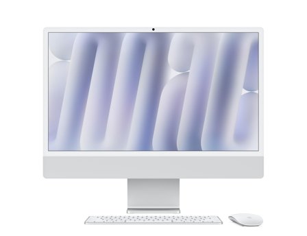 Apple iMac 24" (October 2024), 4.5K Retina display, M4 chip 10CPU/10GPU, 16GB RAM, 256GB SSD, Silver