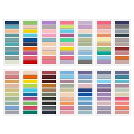 2800/3600 stk. Farveindeks Klistermærker Vandtætte PET-indeksetiketter Klistermærker Flag Sidetags Udskrivbare Filindeksfaner 140 140 2800 stk.