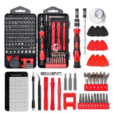 Skrutrekker Magnetisk Presisjonssett med Bitssett 115 deler Reparasjon