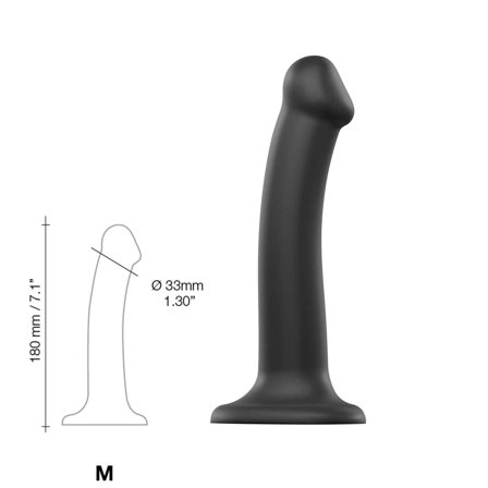 Taivutettava Dual Density Dildo Medium - 18 cm - strap-on-me