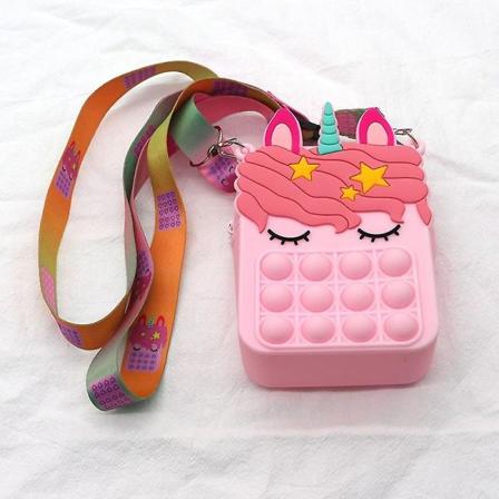 Pop It Rainbow Unicorn skulderveske for barn - Perfet C