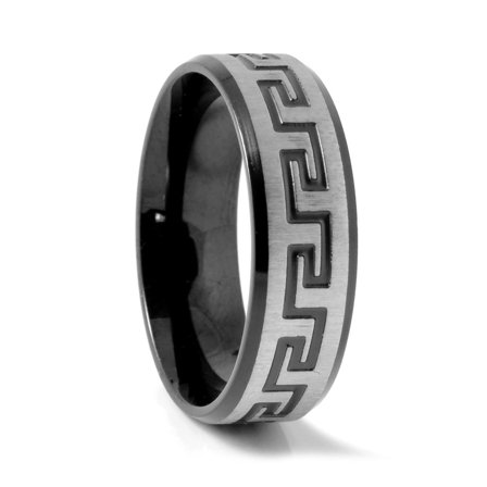 Black SL Design Steel Ring for Men - Steel rings