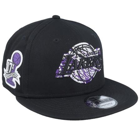 New Era - NBA Schwarz snapback Cap - Los Angeles Lakers Seasonal Infill 9FIFTY Black Snapback @ Hatstore