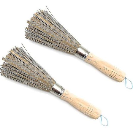 Bambu Wok-harja, puhdistava Vispilä Kattilan Harja Puhdistusharja Bambu Keittiön Puhdistus