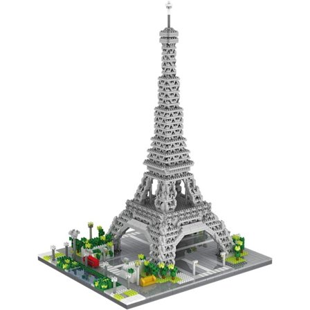 Bygg Eiffel-tornet Miniatyrblock Set, 3369 st Miniatyrblock 3D Pussel Leksaker, Presenter till Vuxna och Barn