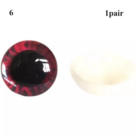 Plast sikkerhetsøyne Glitter Krystalløyne 6 6