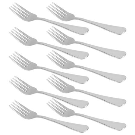 Middagsgfler, sett med 10 rustfrie stålgfler, 7,5 tommer lange