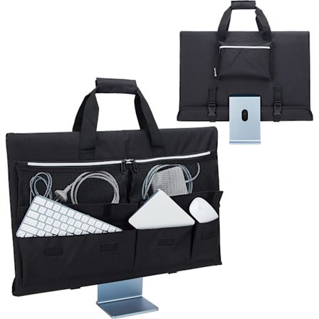 Reiseveske for 24-tommers iMac-datamaskin, beskyttende oppbevaringsveske for iMac-skjerm, støvdeksel med håndtak for 24-tommers iMac-skjerm og