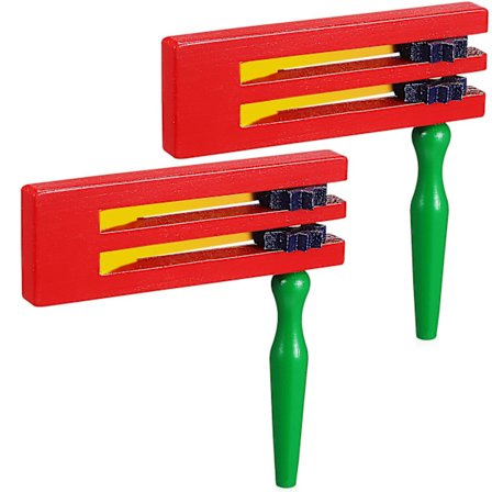 2 stk Tre Ratcheting Lydleker Dobbelt Lagt Tre Matraca