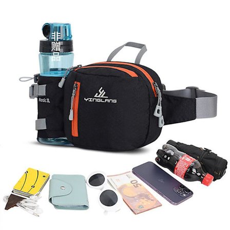 Juoksureppu Vyötärölaukku Ulkoilumaraton Kuntosali Urheilu Kuntoiluväline Vedenpitävä Pullopussi Fanny Vyötärölaukku Ratsastus Pyöräily Puhelinpussi