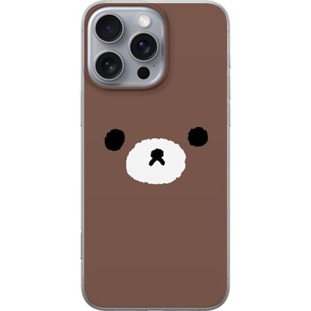 Apple iPhone 16 Pro Max Gennemsigtig cover Brun Bjørn