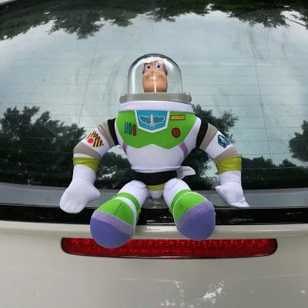 Toy Story Hot Jessie Woody Buzz Lightyear -nukke leluauto ulkopuolella roikkuva lelu hauska autotarvike moottoripyörä auton koristelahja