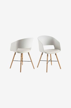 NORDFORM - I_Luna spisebordsstol med armlæn - Hvid - Stole med armlæn - Fra Homeroom