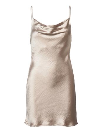 Satina Mini Cowl Neck Dress Kort Klänning Rosa Gina Tricot