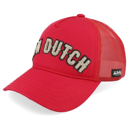 Von Dutch - Rot trucker Cap - Patch Red Trucker @ Hatstore