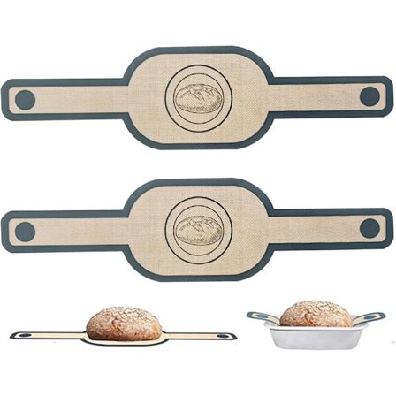 ING av 2 gjenbrukbare non-stick silikonbakematter for ovn, allsidig, slitesterk brød- og deigmatte for baking som en gjenbrukbar plate og