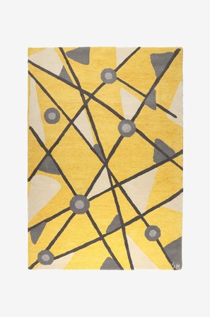 InHouse Group - Ullmatta Geometry - Gul - Uldtæpper - 200X290 - Fra Homeroom