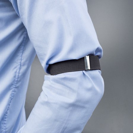 Schmale Dunkelgraue Ärmelhalter für Männer - Ärmelhalter