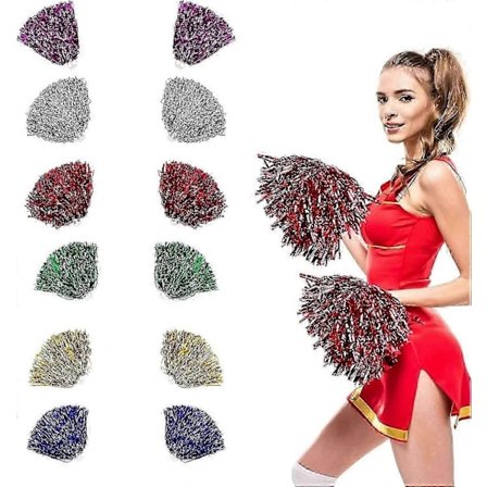 /NN/12 kpl Kestävät Kevyet Cheerleading Kukka Pom Pomit (Satunnaiset Värit)