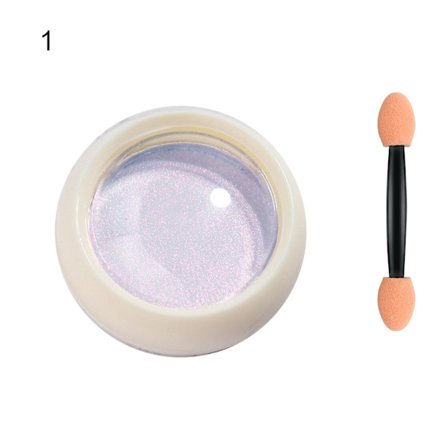 2g Mirror Effect Nail Aurora Powder Persistent With Brush Solid Chrome Manicure Art Decorations Rubbing Dust For Female