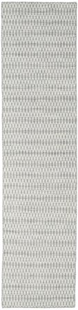 Uni Petit Kilim Long Stitch Tapis - Gris 80X440 Laine