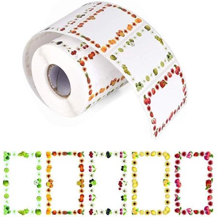 Marmeladeetiketter til glas (250 ark i alt), fødevare-fryseetiketter, selvklæbende marmeladeglasetiketter til køkkenet