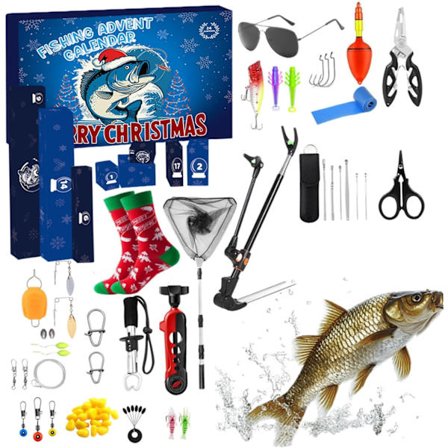 2025 Julefiske Nedtællingskalender til Voksne, Teenagere, Drenge og Mænd