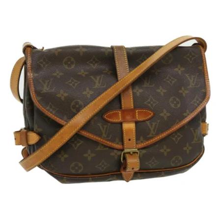 Louis Vuitton Vintage, Pre-owned Saumur 30 Monogram Messenger Bag Bruin, Dames, Maat:ONE Size
