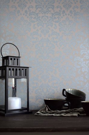 Duro Tapet, Satin 365-06 Spira, L, Blåmetallic, Färg & tapeter