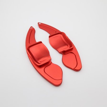 Ohjauspyörän vaihteensiirtimet punainen 2-osainen alumiini VW-ajoneuvoihin