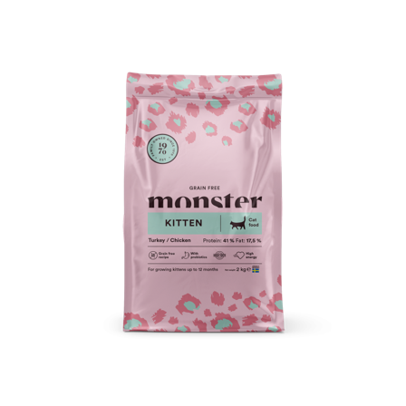 Monster Pet Food - Katt Grain Free Kitten Kalkun/Kylling 2 kg - Katt - Kattefôr & kattemat - Tørrfôr for katt - ZOO.no