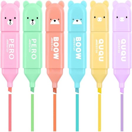 Uutuus Cartoon Bear Highlighter kynät nopeasti kuivuva korostuskynä