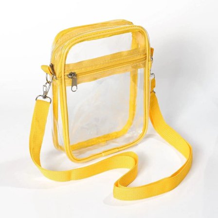 Skulderveske Transparent Håndveske GUL