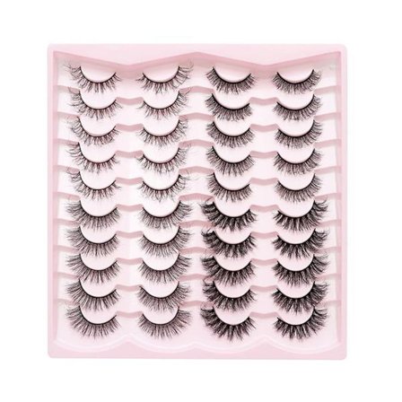 Falska fransar Lösögonfransar Cat-Eye Fransar Faux Mink Fransar Naturligt utseende Fluffiga Wispy fransar som ser ut som förlängningar 13