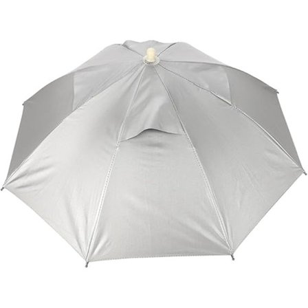 Fiske Paraplyhatt, Utendørs Håndfri Paraply Fiskehatt Sammenleggbar Sol Regn Vanntett UV-beskyttelse Hodeplagg Paraply