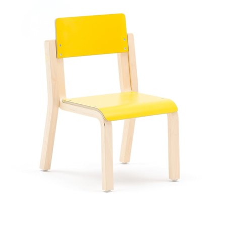 Kinderstuhl DANTE, H 260 mm, Birke, Laminat gelb