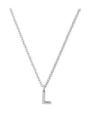 Mockberg Petite Plain Letter L Steel Necklace Smycken & klockor Dam Grå ONESIZE