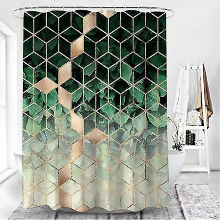 Moderne Vanntett Dusjforheng for Bad Grønn 180x180cm Green 180x180cm
