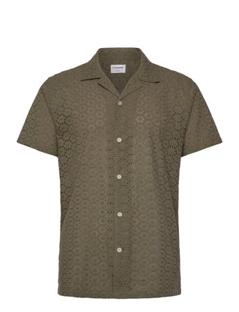 Lindbergh | Embroidery Cotton Shirt S/S | M