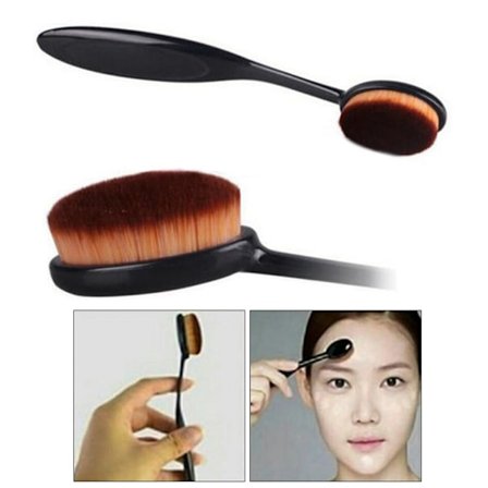 Makeupbørster Oval Kosmetisk Makeup Tandbørste Pro Blush Face Powder Brush Makeup Tool