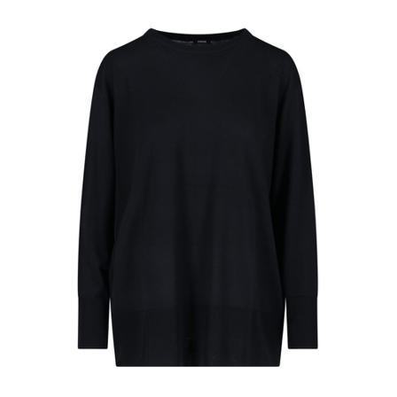Aspesi, Round-neck Knitwear Zwart, Dames, Maat:M